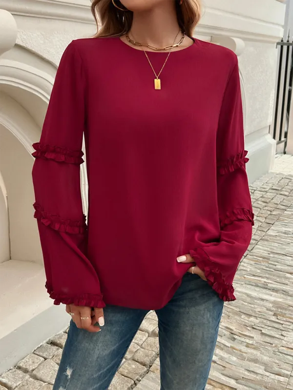 The Ruffle Sleeve Blouse for Woman