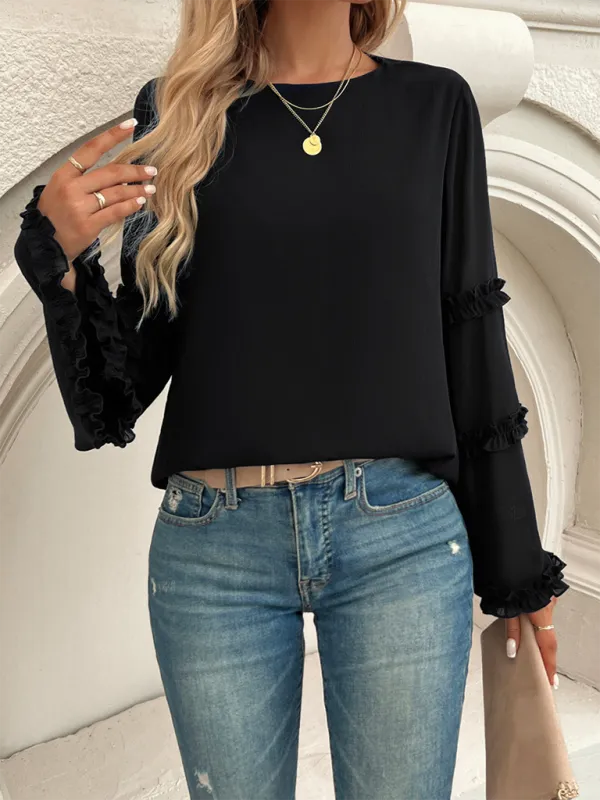 The Ruffle Sleeve Blouse for Woman