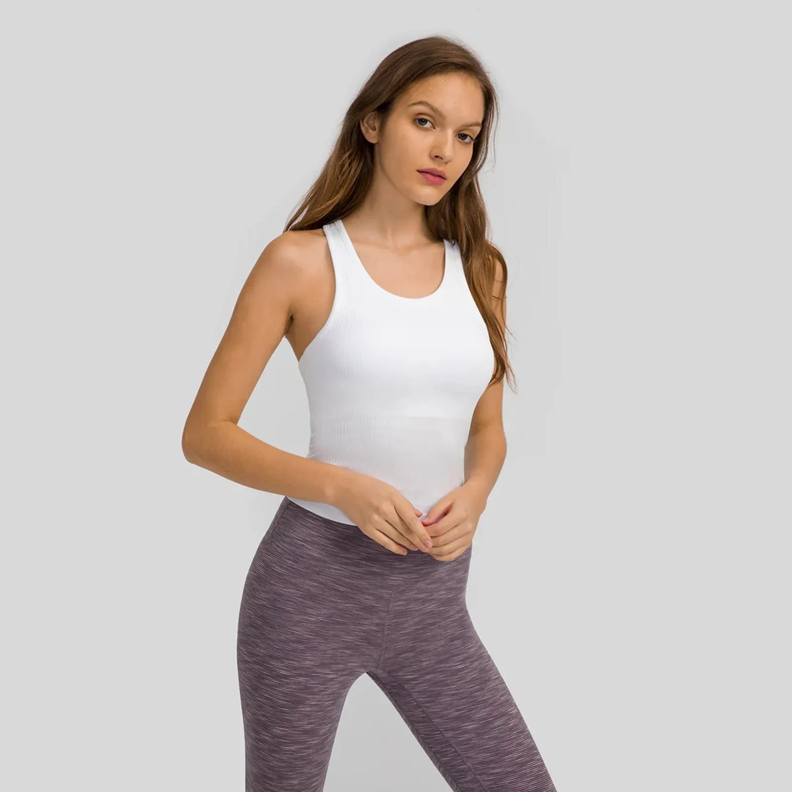 U-shaped Racerback Plain Tank Top