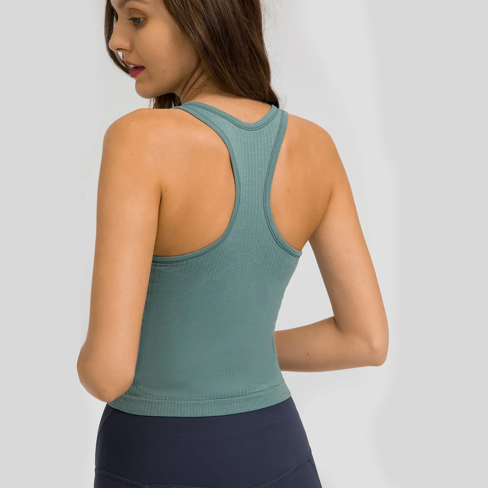 U-shaped Racerback Plain Tank Top