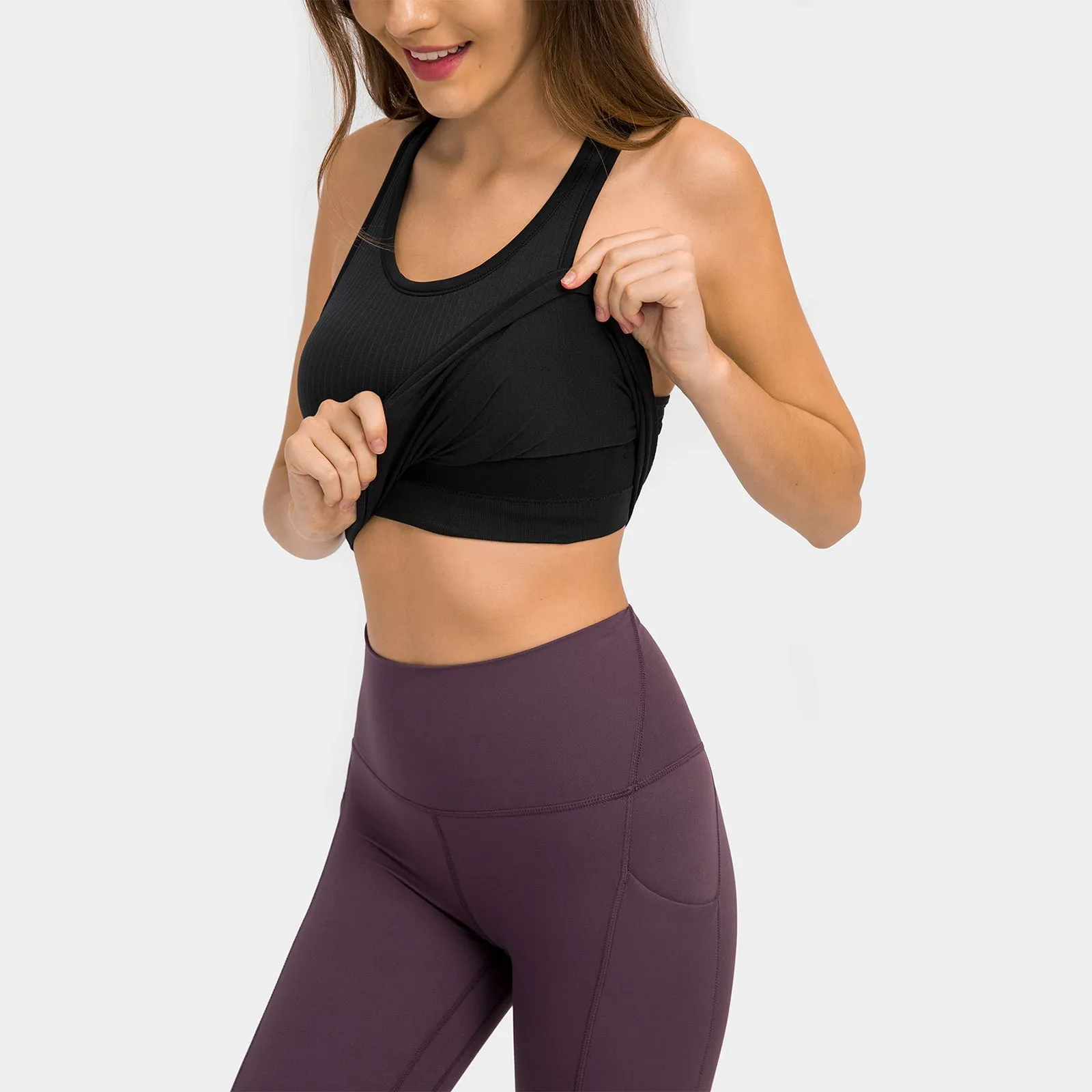 U-shaped Racerback Plain Tank Top