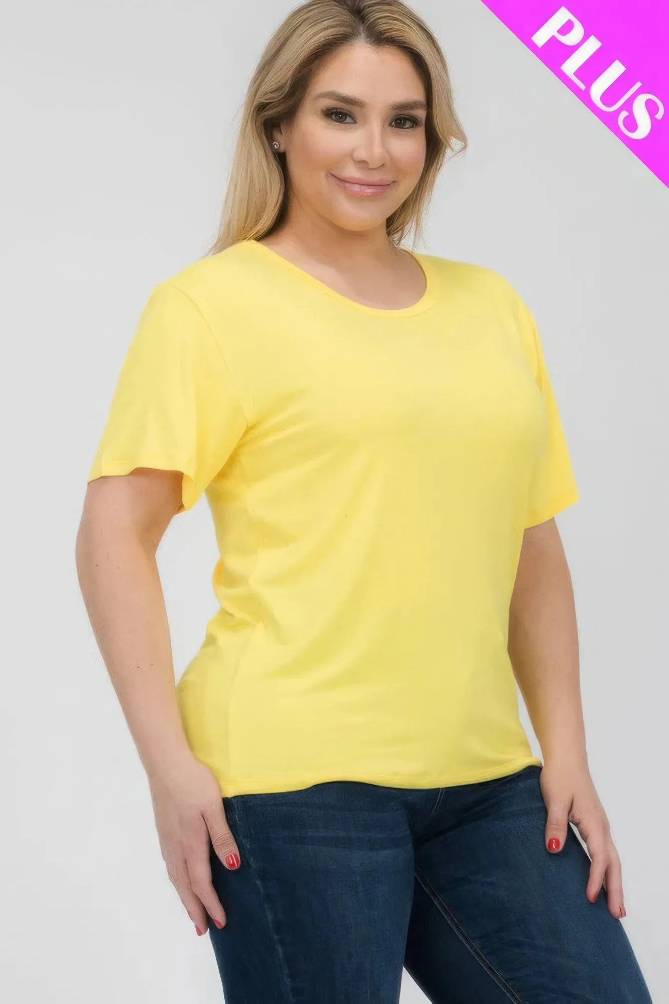 Women's Plus Size Basic Short Sleeve Shirts