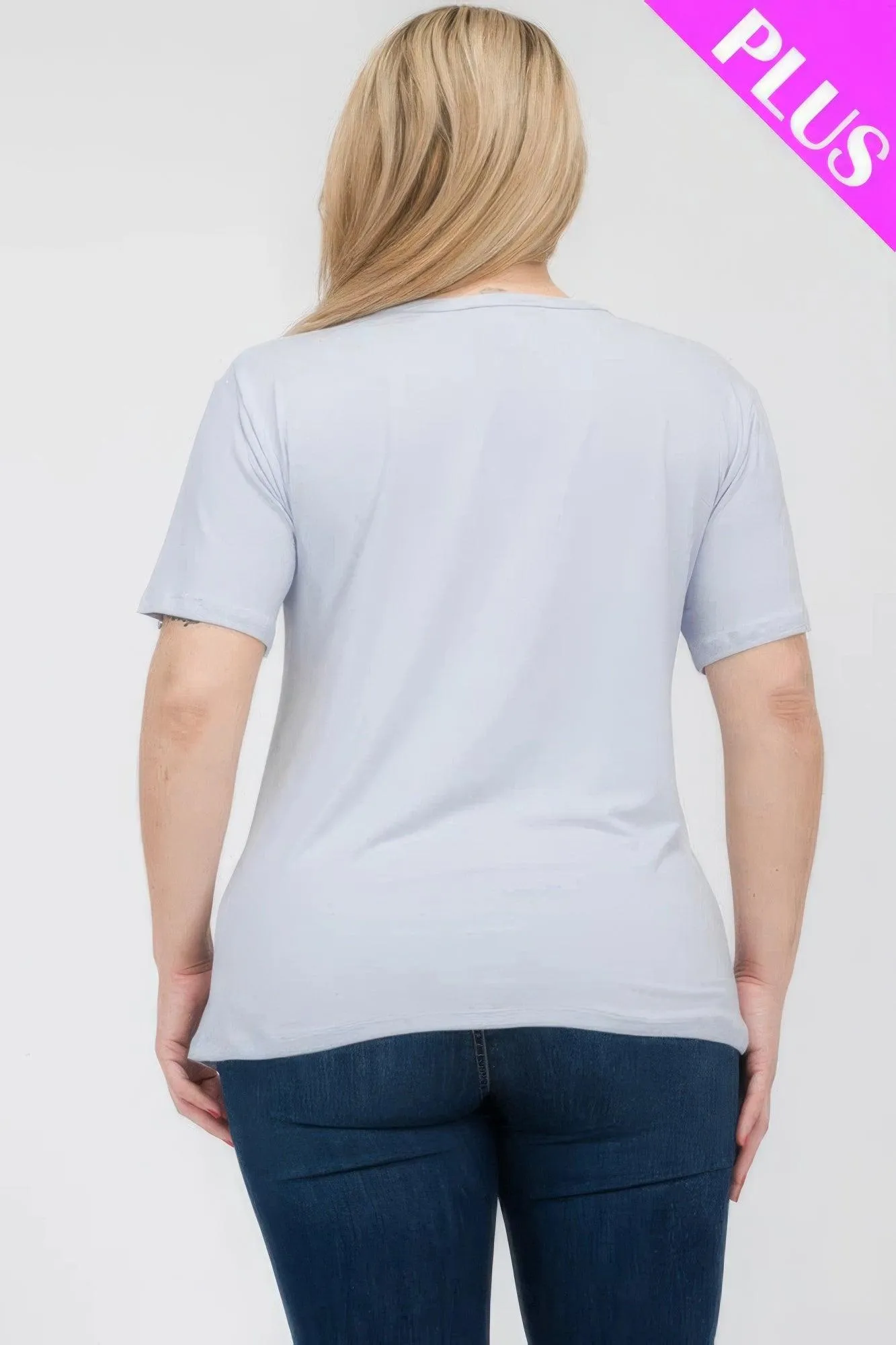 Women's Plus Size Basic Short Sleeve Shirts