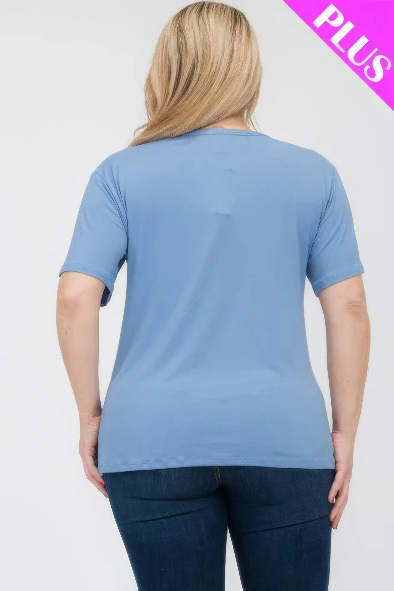 Women's Plus Size Basic Short Sleeve Shirts