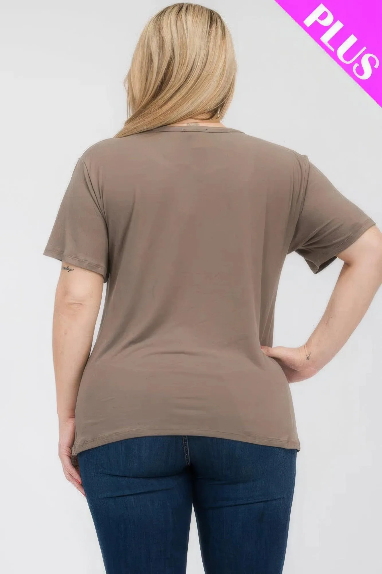 Women's Plus Size Basic Short Sleeve Shirts