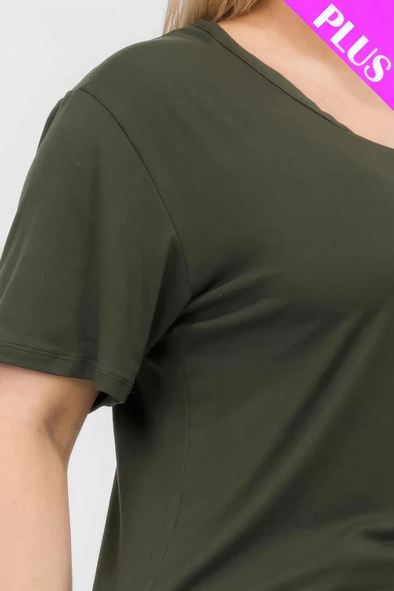 Women's Plus Size Basic Short Sleeve Shirts