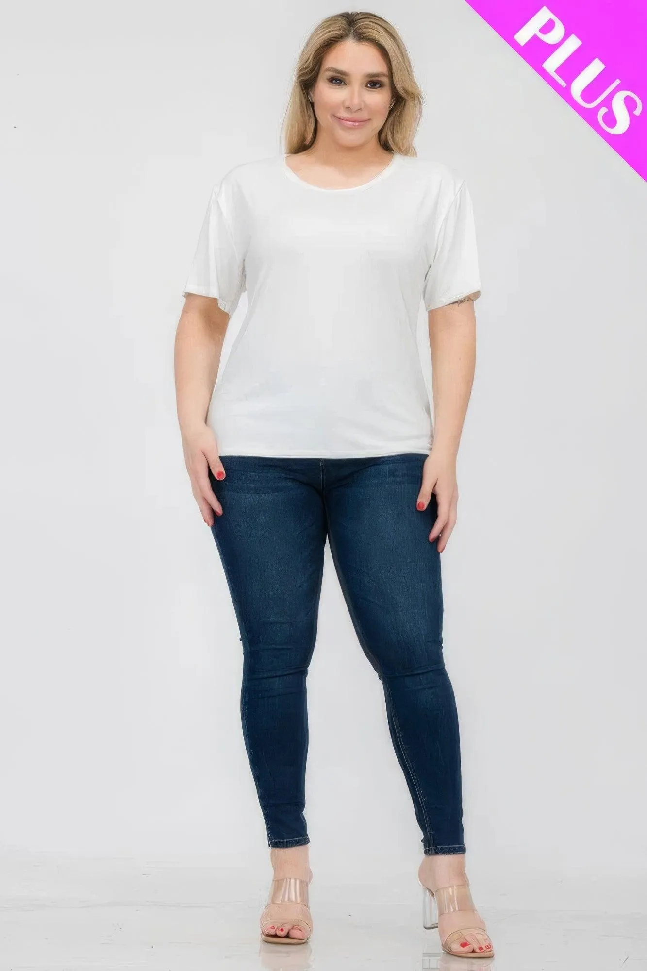 Women's Plus Size Basic Short Sleeve Shirts